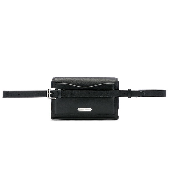 REBECCA MINKOFF Calfskin Jean Belt Bag Black - Picture 4 of 12